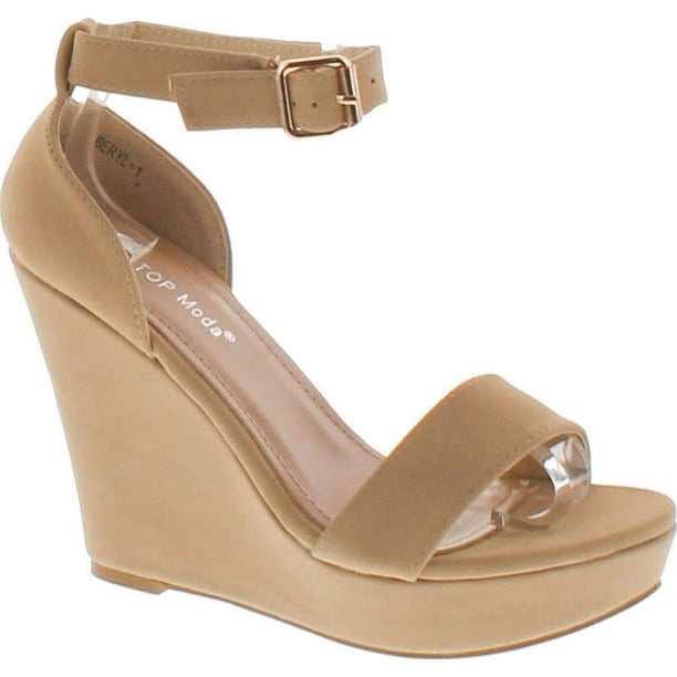 TOP Moda Womens Beryl-1 Platform Wedge Fashion Sandals with Ankle Strap TOP Moda Womens Beryl-1 Platform Wedge Fashion Sandals with Ankle Strap